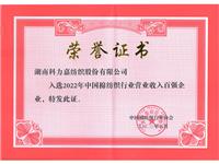 2022年中国棉纺织行业营业收入百强企业